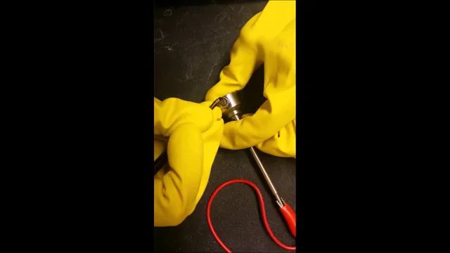 Still from the titanium anodizing art video
